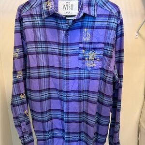 Disney/Cakeworthy Wish Plaid Button Down Shirt - Size Large